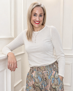 Faye Lurex Long-Sleeved Top, Off-White