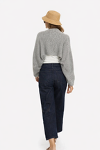 Mina Bolero Cardigan, Light Grey melange
