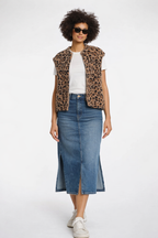 Elona Short Waistcoat, Leopard