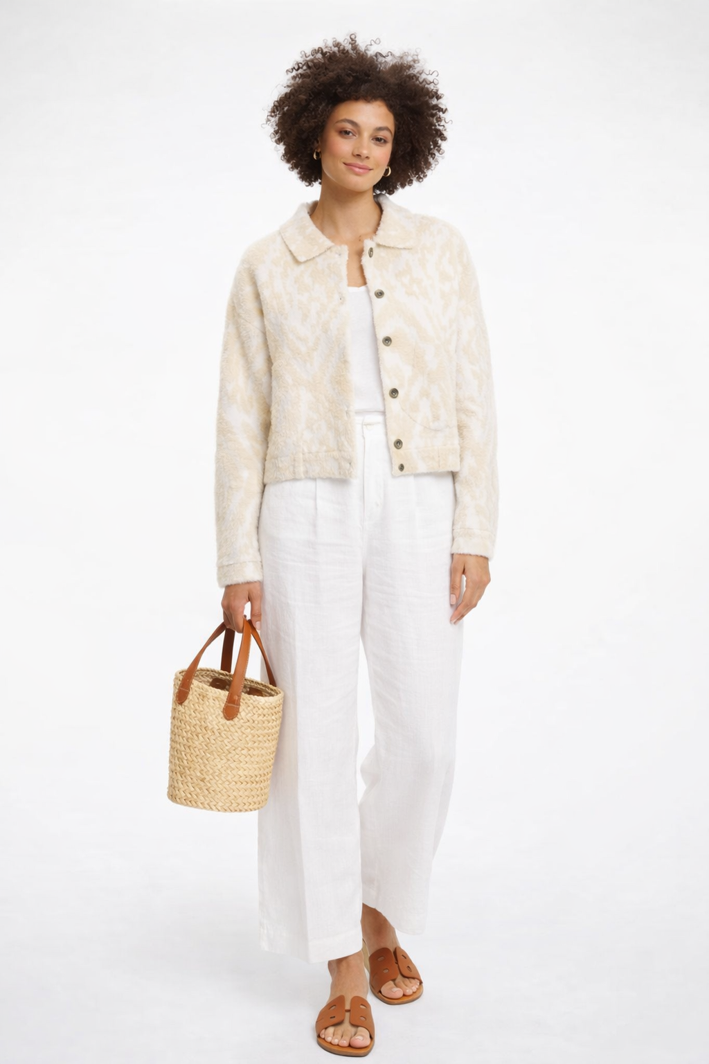 Bubbly Boxy Jacket, Birch ikat