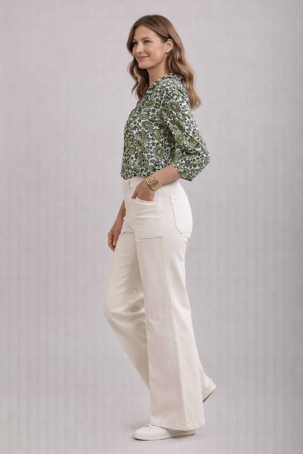 Rowan Jean - Wide Leg, Biscuit
