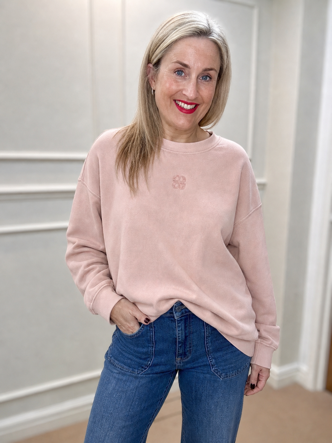 Diego Sweatshirt, Adobe Rose Wash