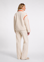 Bisma Cropped Jacket, Birch with Orange
