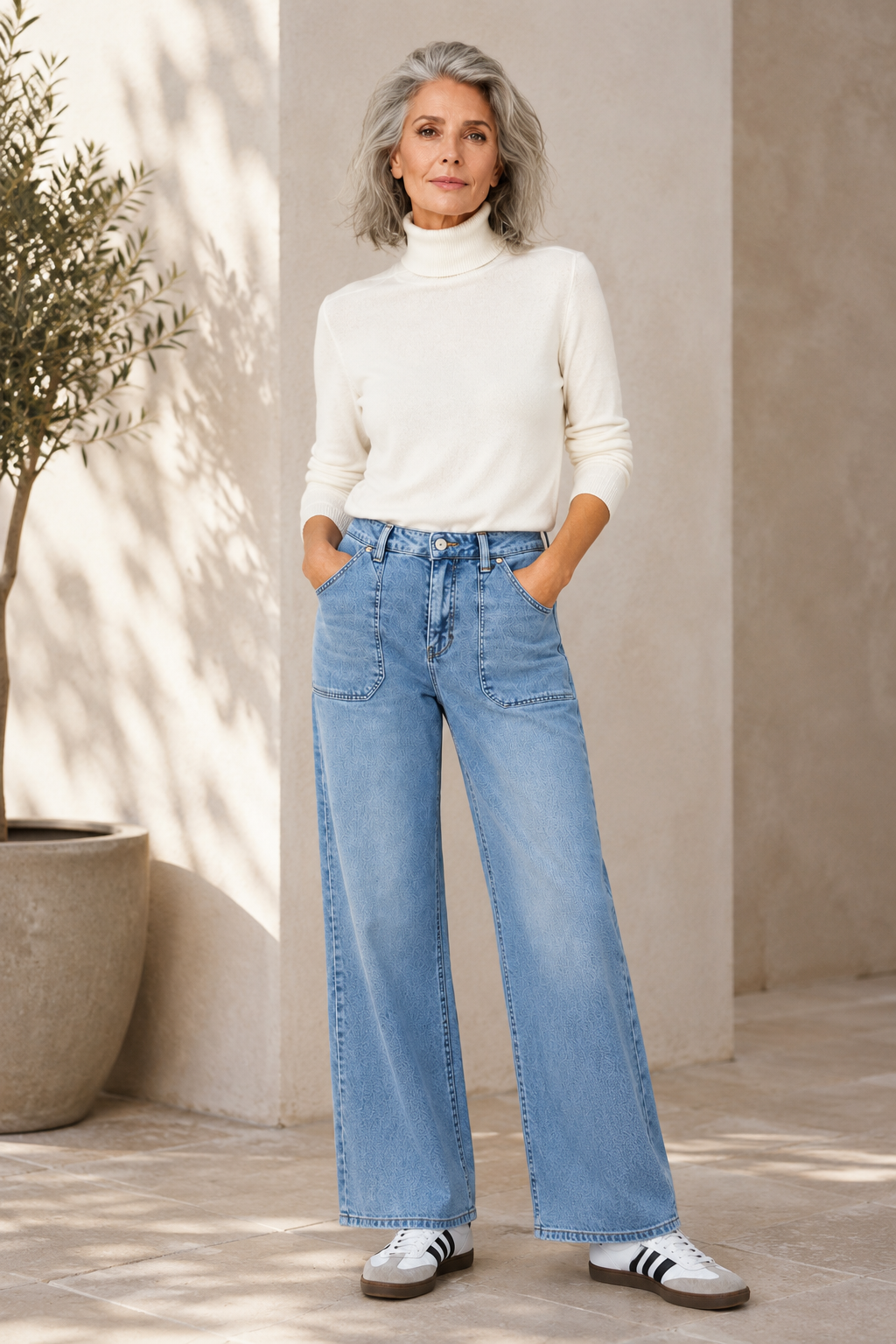 Rowan Jean - Wide Leg, Pale Wash
