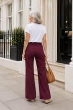Alder Jean - Wide Leg, Burgundy
