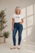 Maya Stretch Jean, High Waist, Indigo Blue