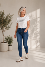 Maya Stretch Jean, High Waist, Indigo Blue