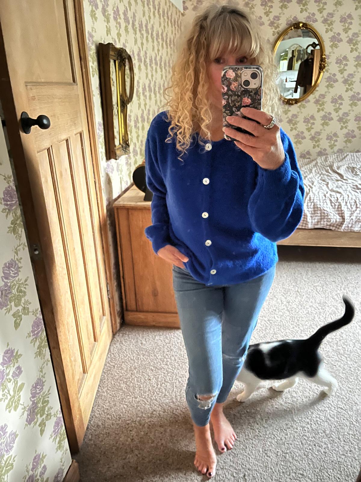 Bella Knit Cardigan, Cobalt