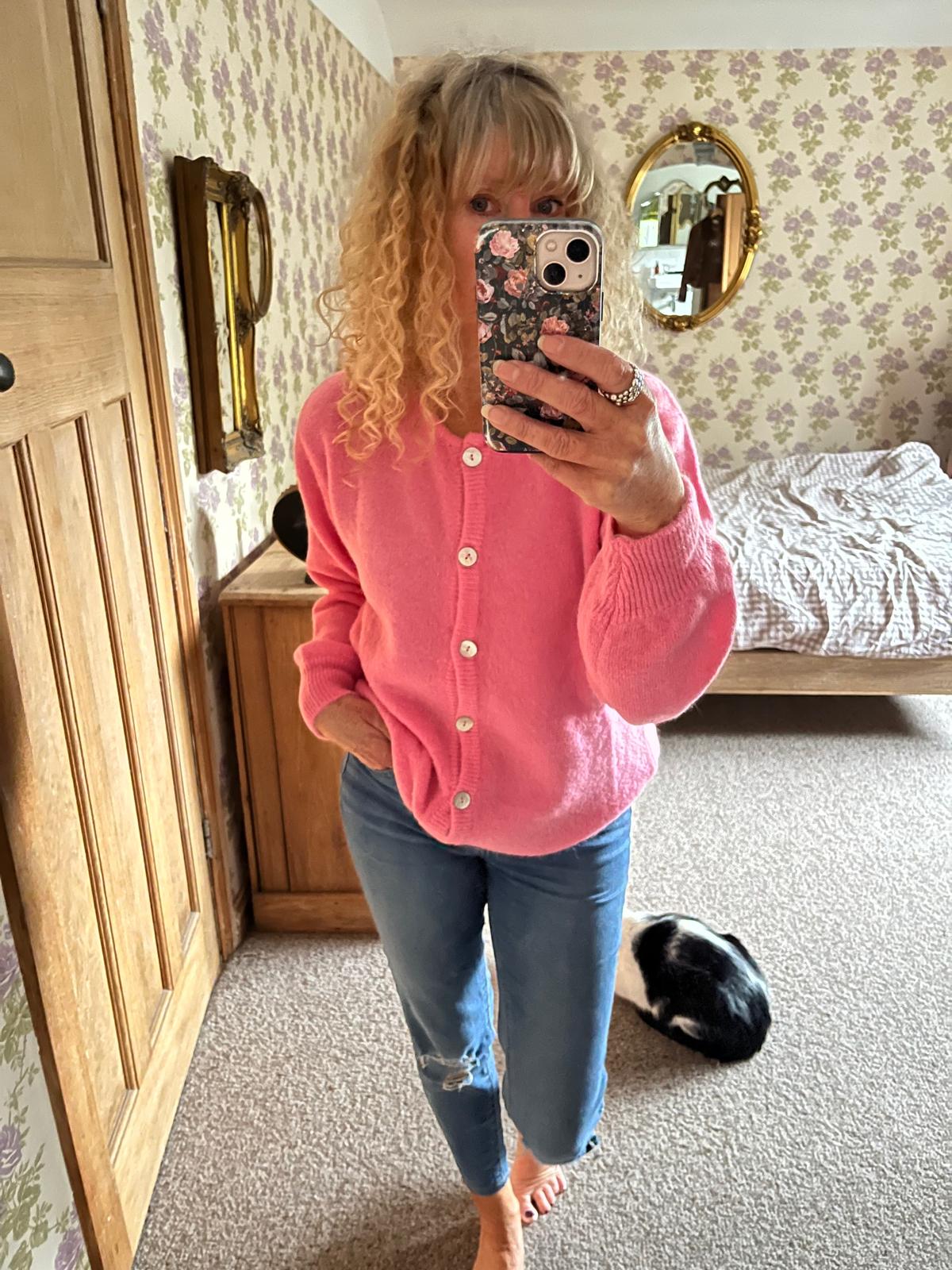 Bella Knit Cardigan, Pink