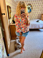 Catalina Blouse, Retro Bloom