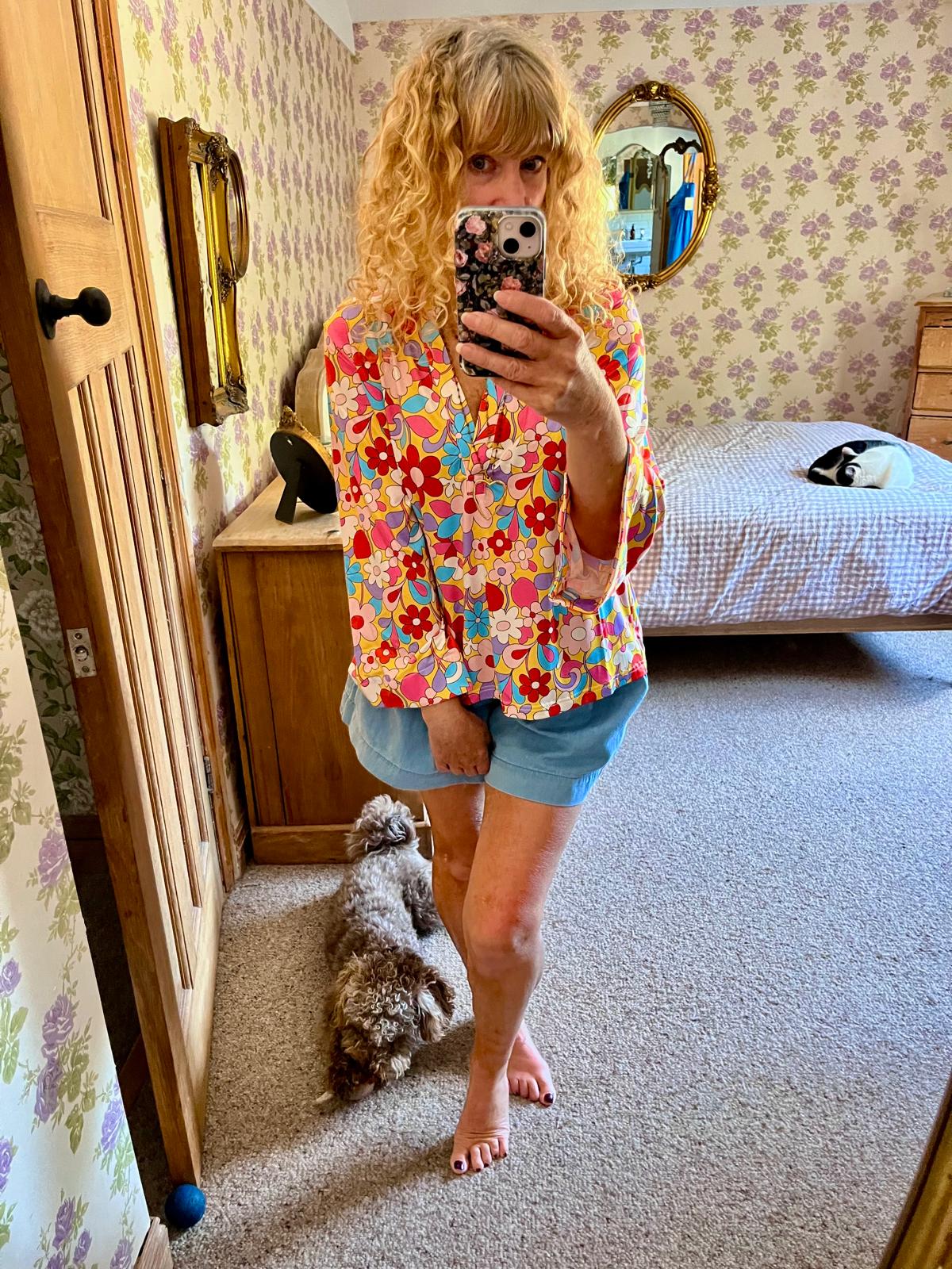 Catalina Blouse, Retro Bloom