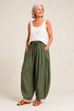 Bracken Linen Trouser, Khaki