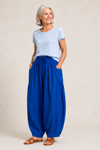 Bracken Linen Trouser, Cobalt Blue