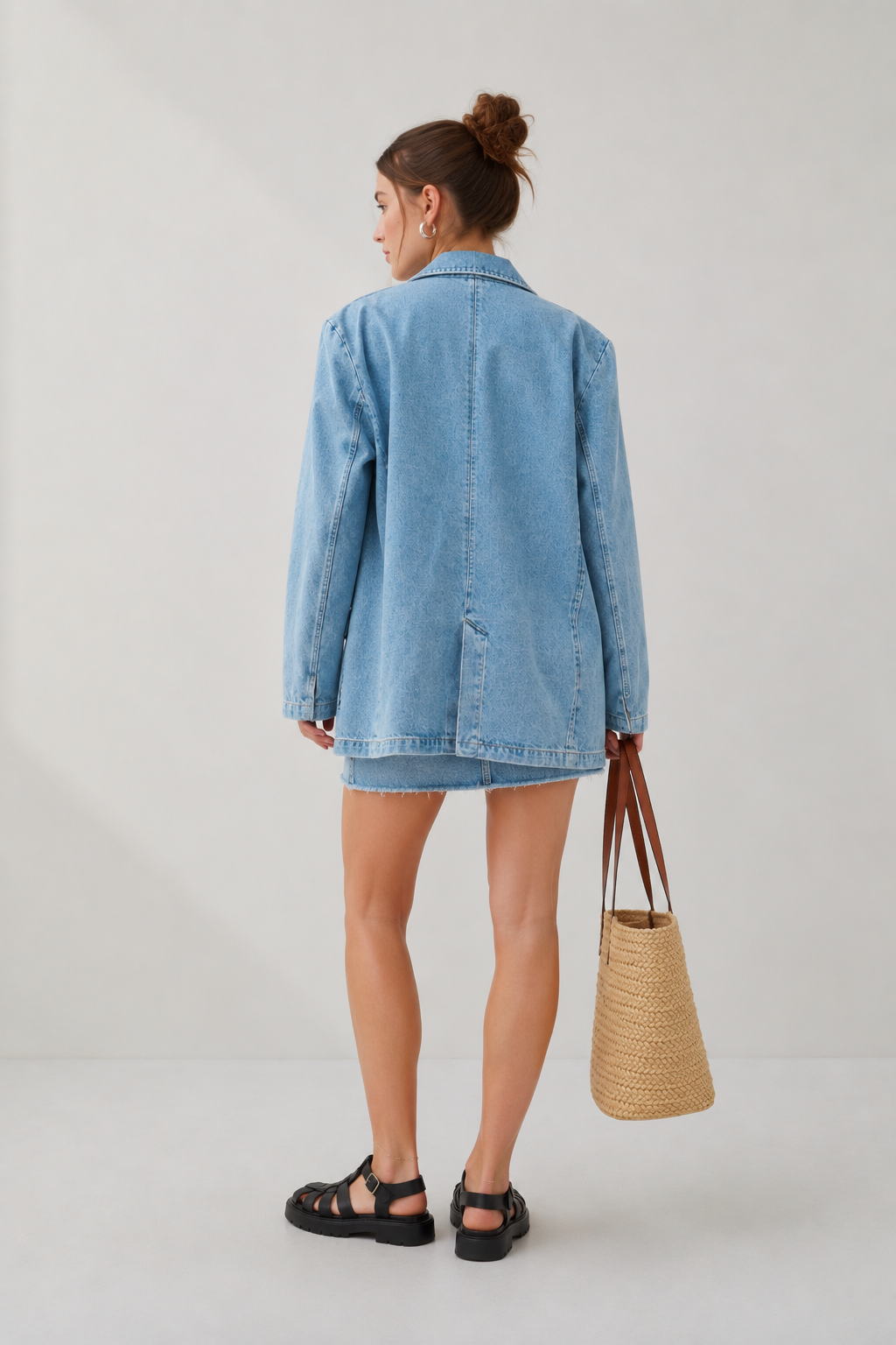 Jayda Blazer, Medium Blue Wash