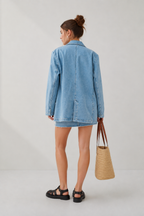 Jayda Blazer, Medium Blue Wash