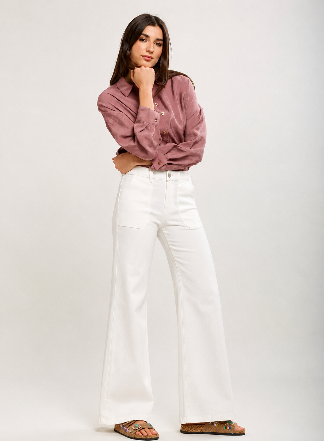 Rowan Jean - Wide Leg, White