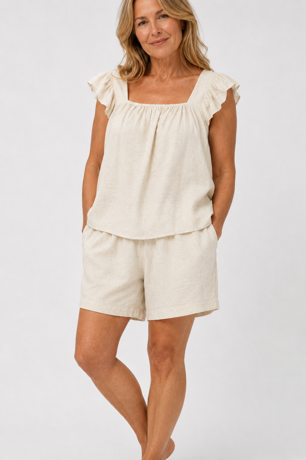 Pia Shorts, Birch Melange