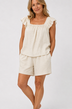 Pia Shorts, Birch Melange