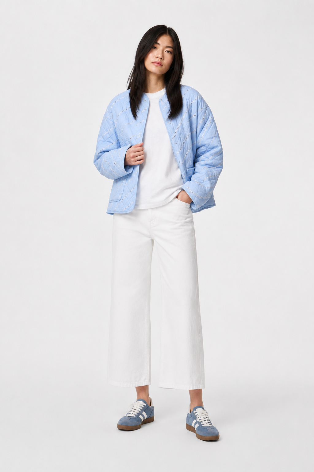 Rikke Quilted Jacket, Cashmere Blue