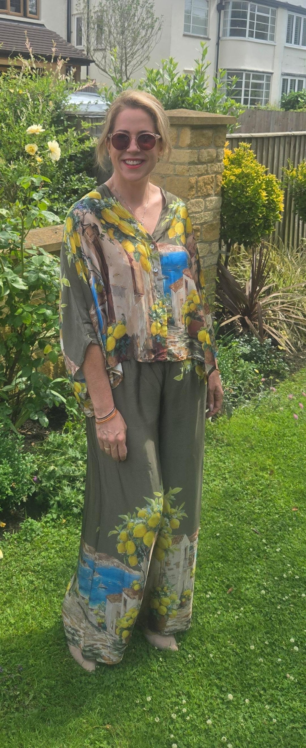 Lissom Viscose Top, Green Print