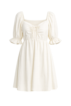 Falakka Short Dress, Off White