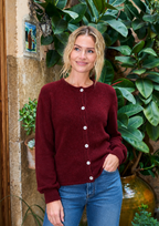 Bella Knit Cardigan, Plum