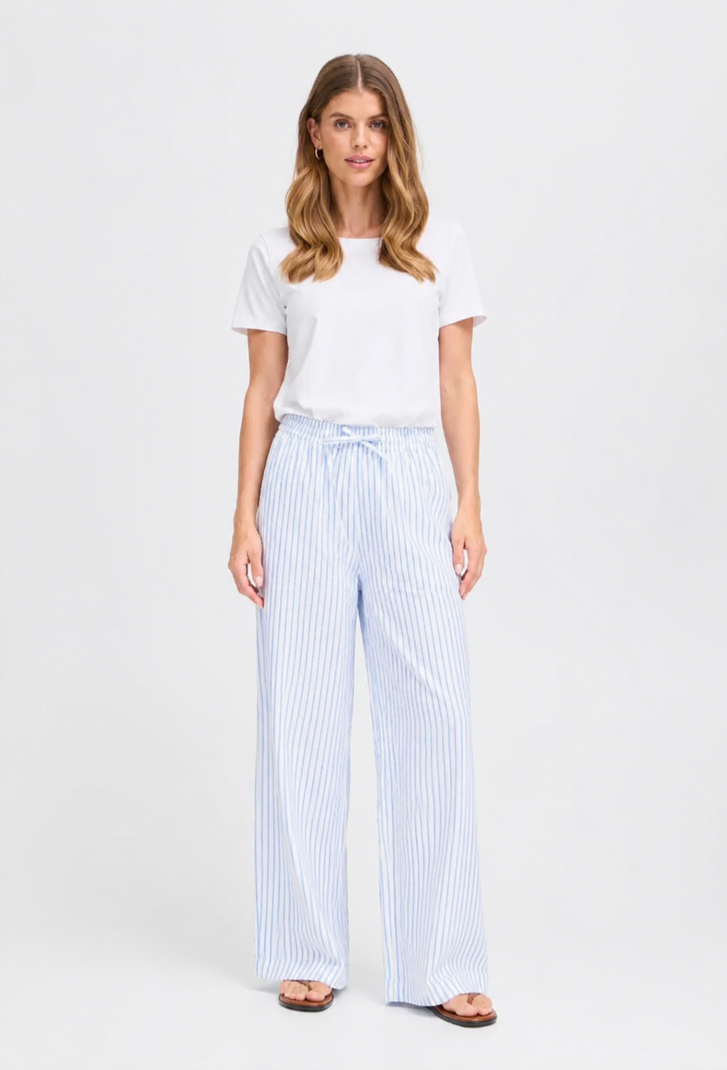 Bonnie Trouser, Cashmere Blue Stripe