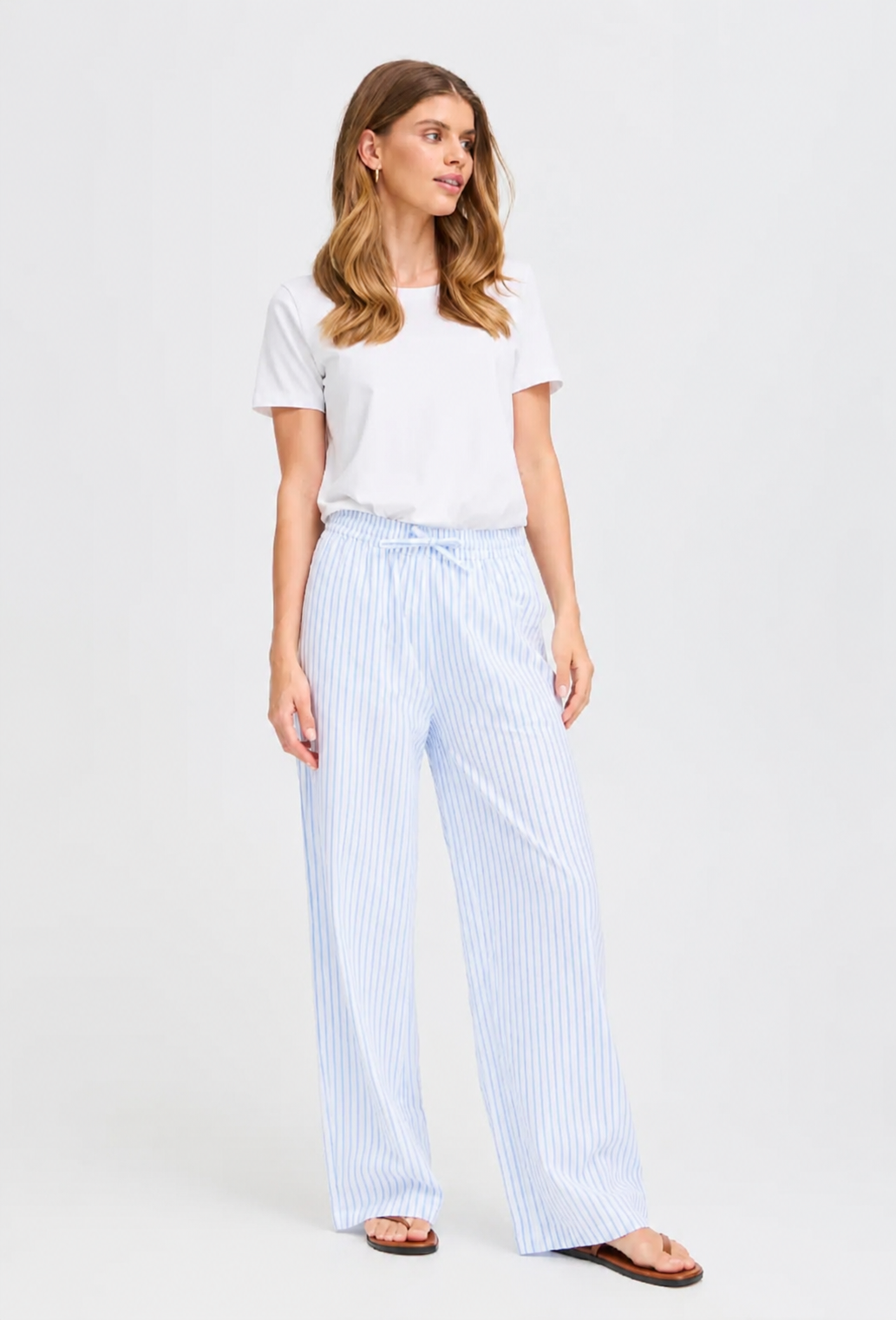Bonnie Trouser, Cashmere Blue Stripe