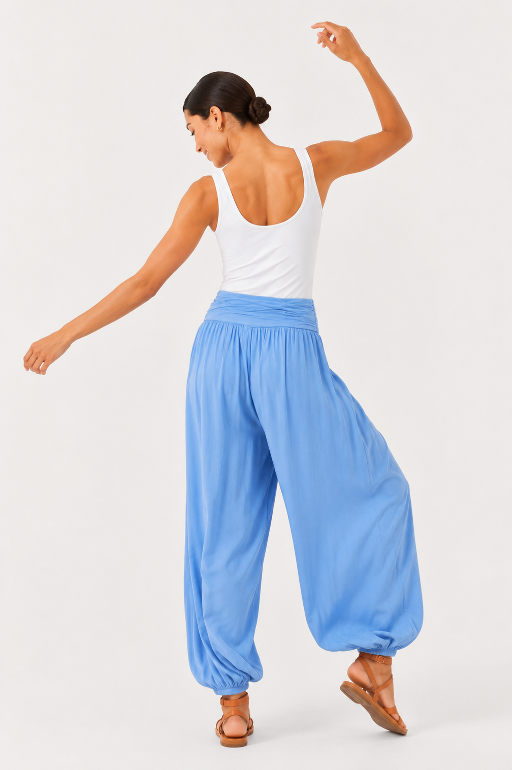Tia Harem Pant, Cornflower Blue