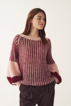 Liana Knit Sweater, Rust Blush Combo