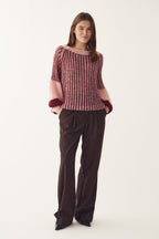 Liana Knit Sweater, Rust Blush Combo