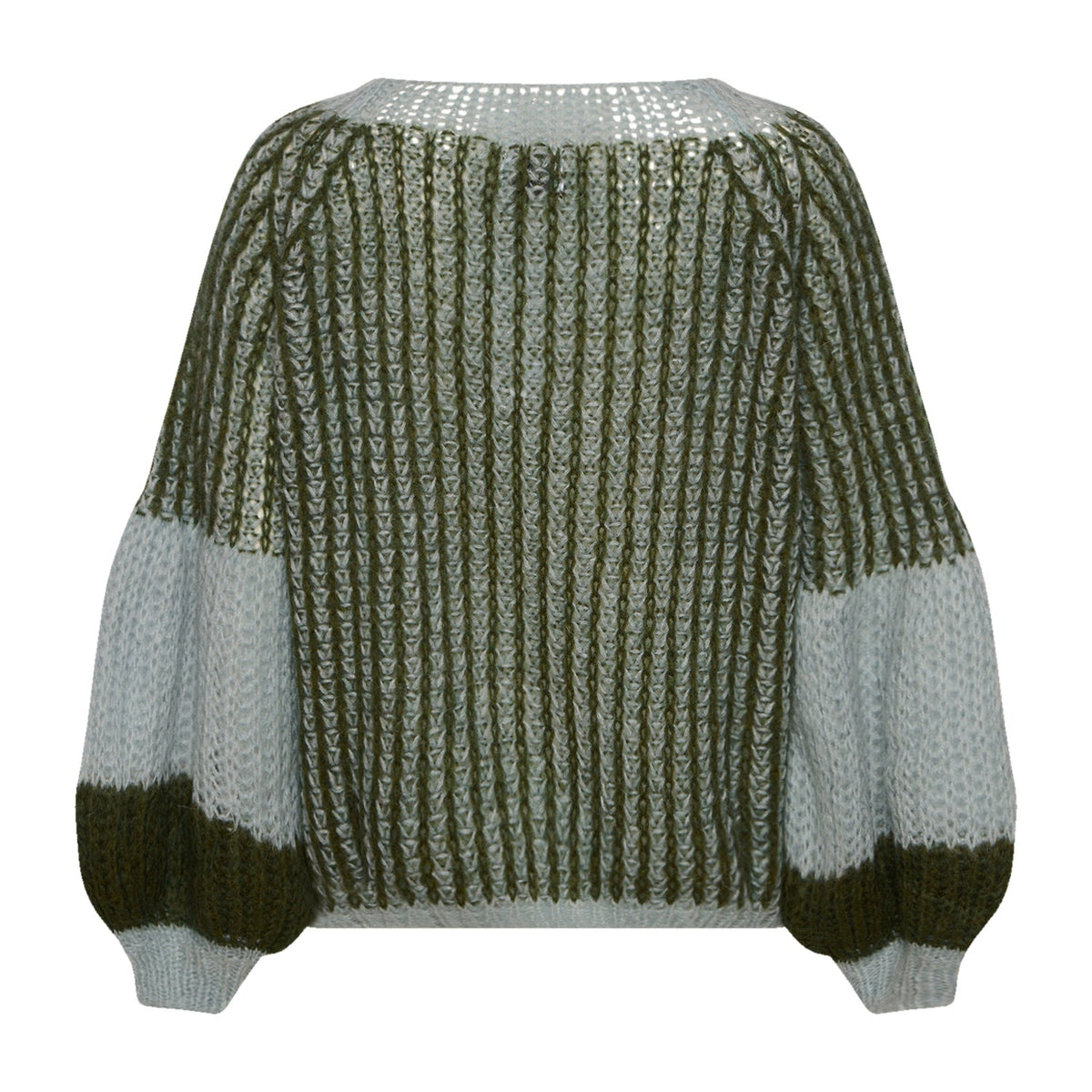 Liana Knit Sweater, Light Blue/Army