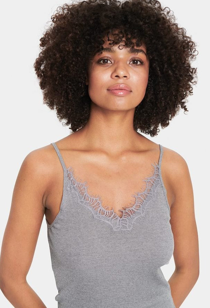 Maya Top, Mist Grey Melange