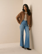 Tie Neck Jacket, Camel