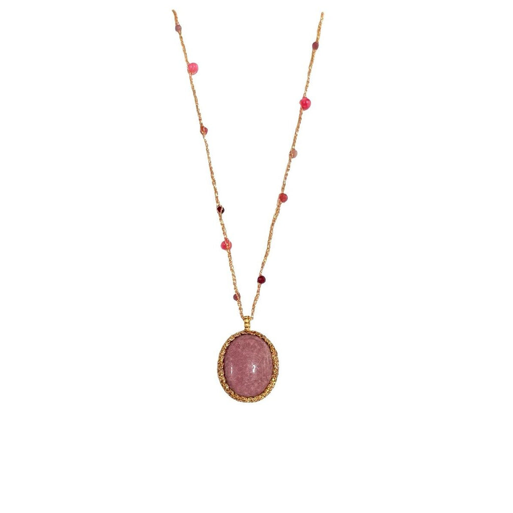 Necklace Ary, Rodonite