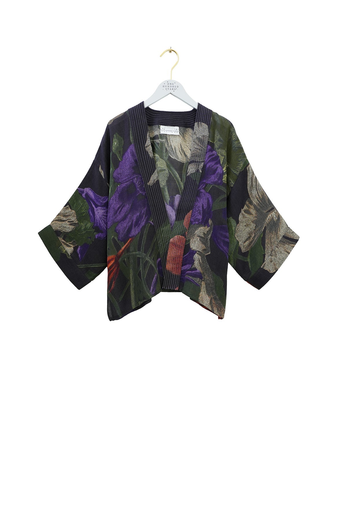 Nasturtium Black Wool Kimono