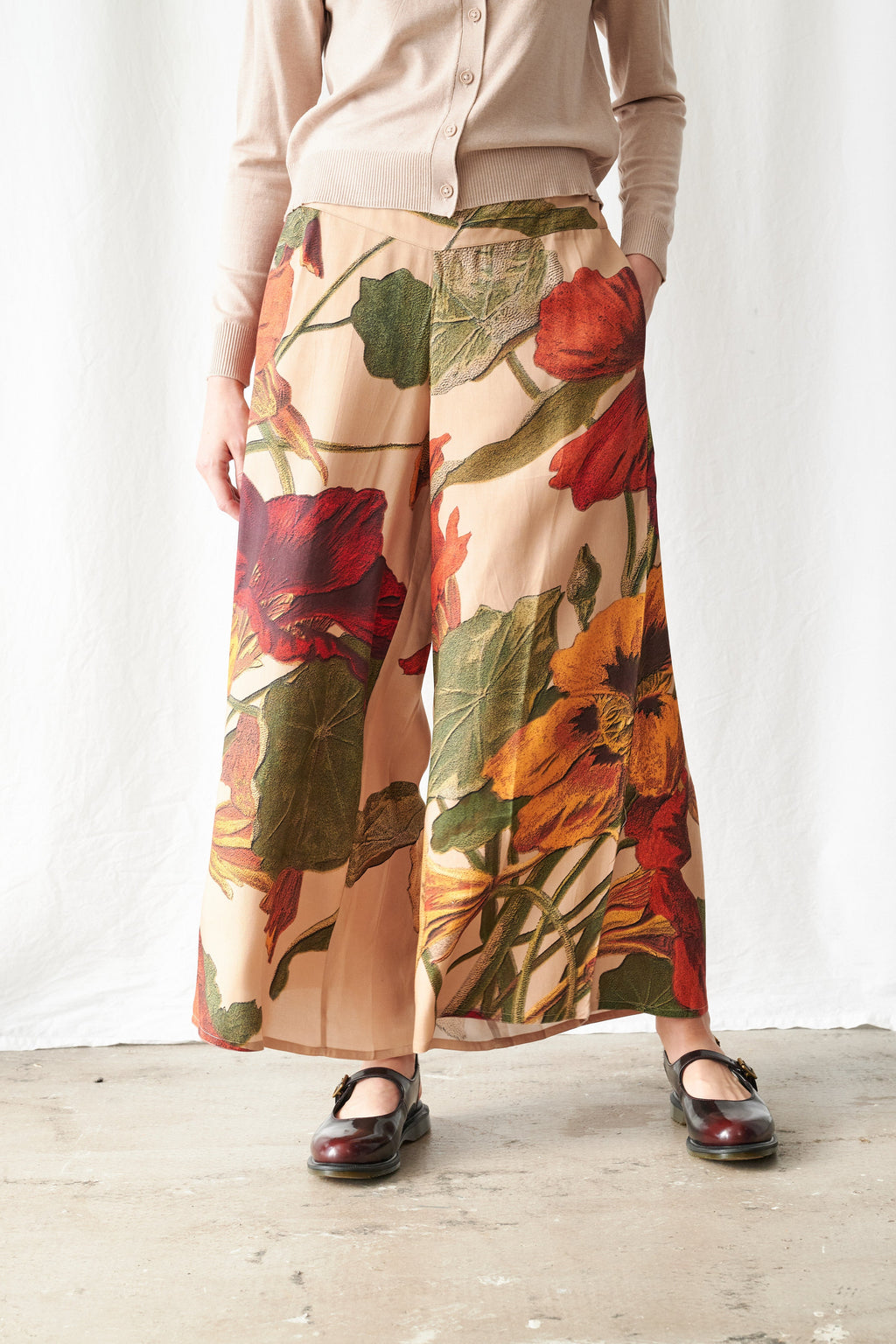 Nasturtium Fawn Palazzo Pants - on model