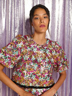 Samantha Sequin Top, Multicolour