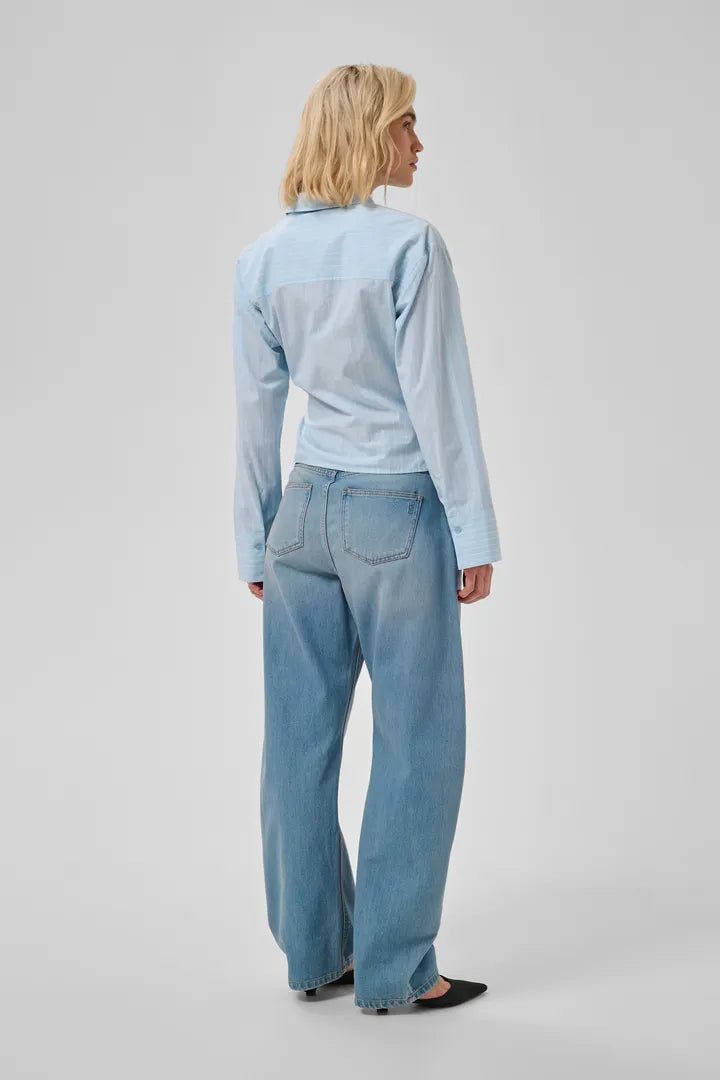 Bella Belt Shirt, Angel Falls Stripe