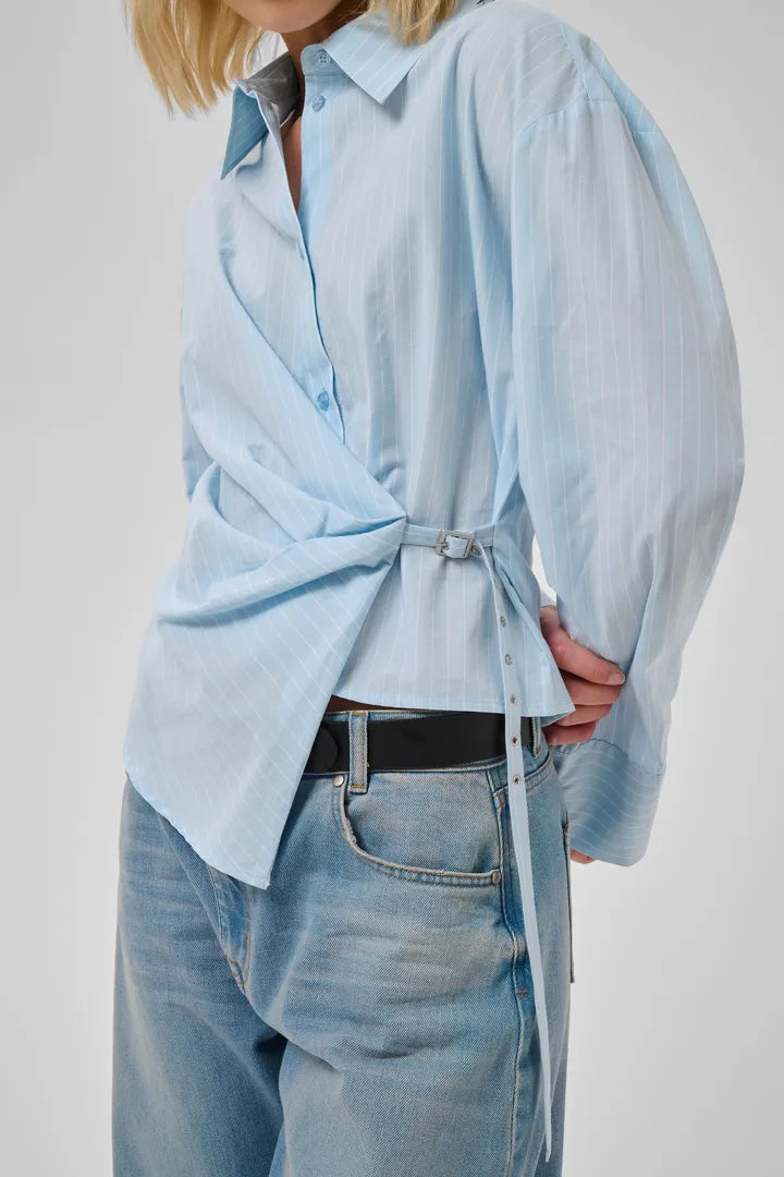 Bella Belt Shirt, Angel Falls Stripe