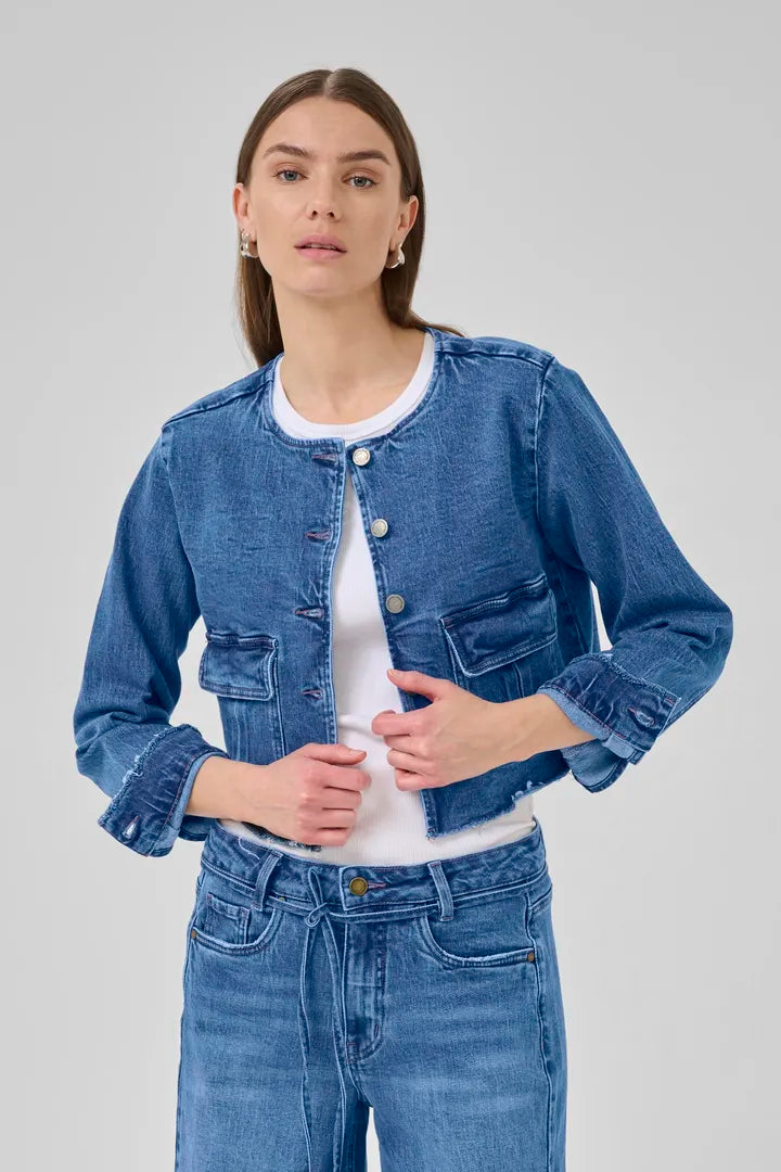 Dango Casual Jacket, Medium Blue Wash