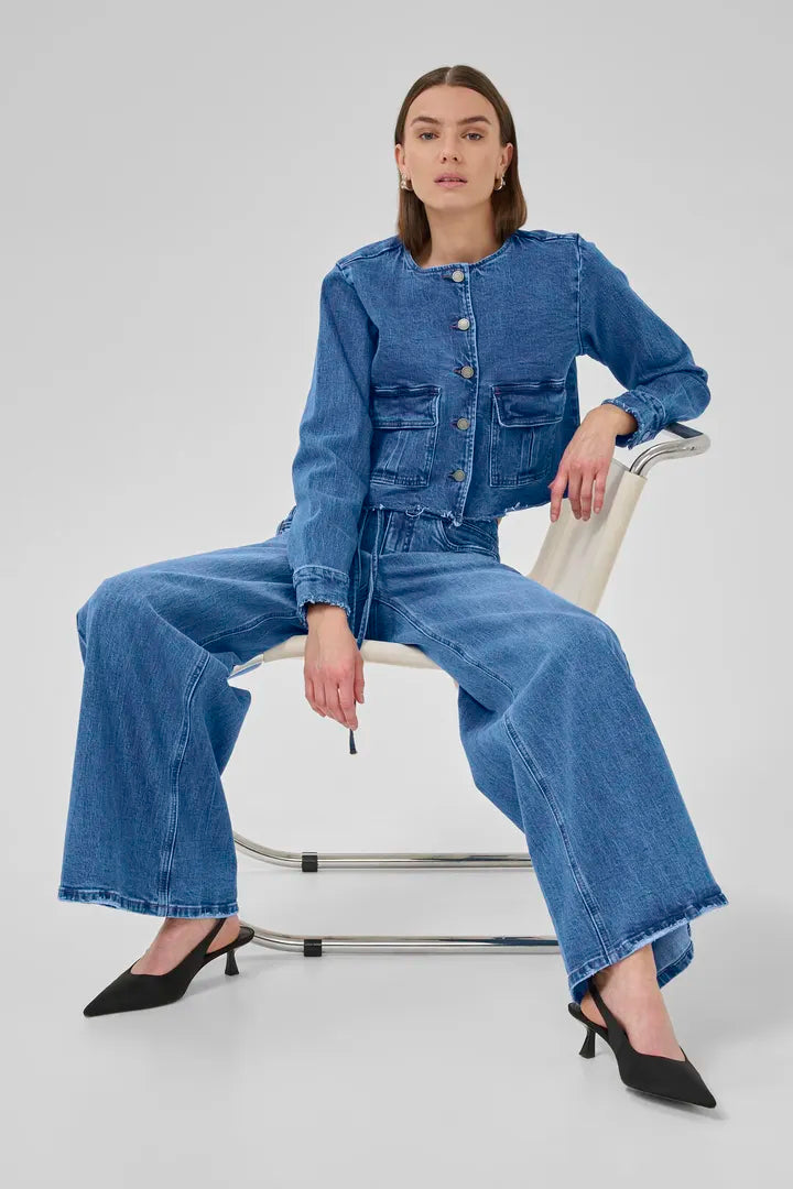 Dango Casual Jacket, Medium Blue Wash