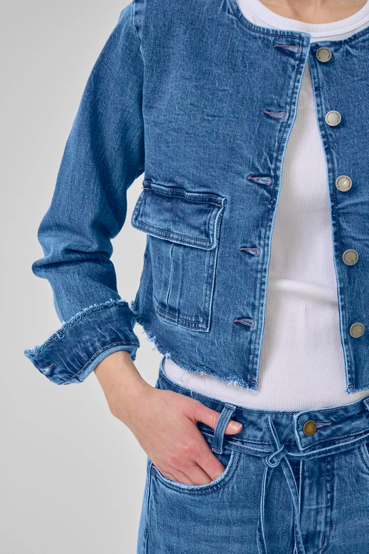 Dango Casual Jacket, Medium Blue Wash