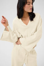 Dias Blouse, Almond Milk Melange