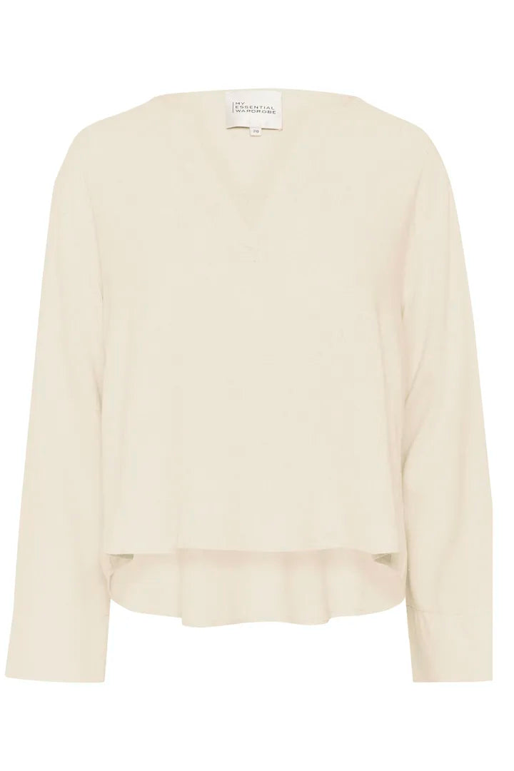 Dias Blouse, Almond Milk Melange