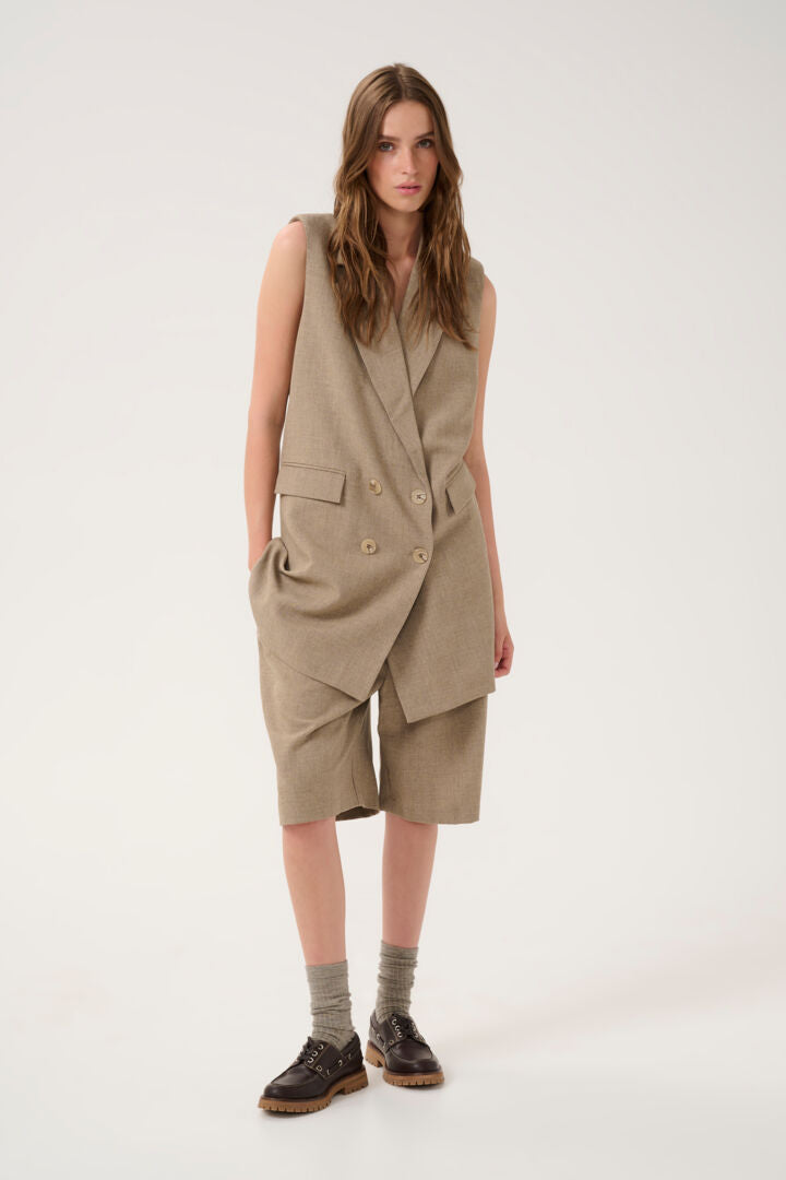 Dion Waistcoat, Sepia Tint Melange