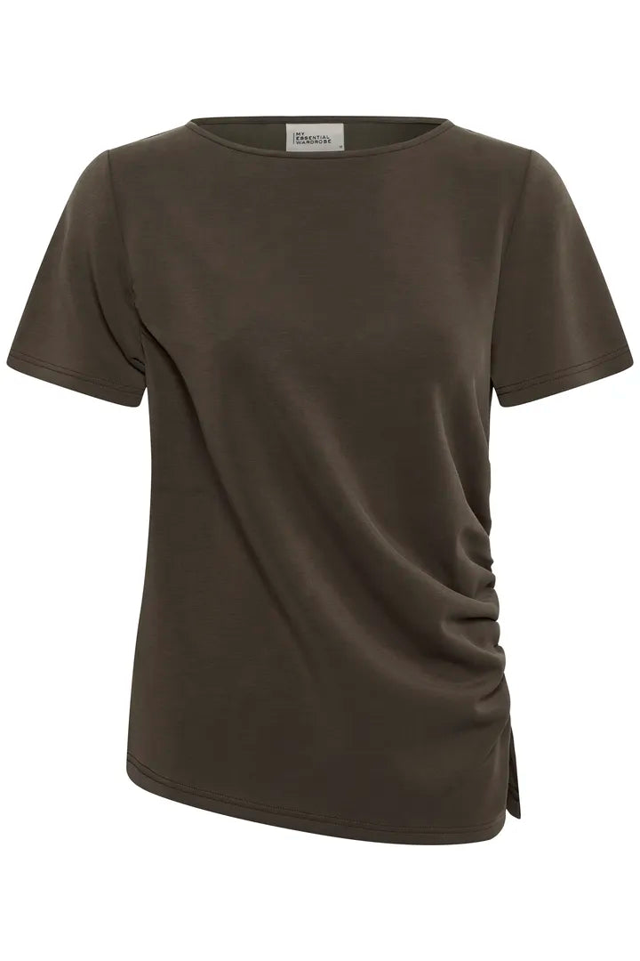 Helle Asymmetric Tee, Major Brown