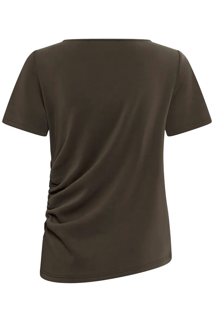 Helle Asymmetric Tee, Major Brown