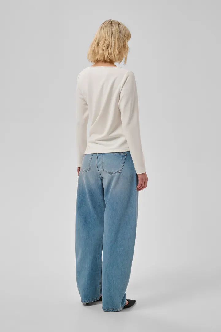 Helle Asymmetric Blouse, Snow White