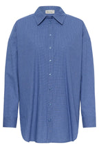 Ilse Boxy Shirt, Clear Blue Check
